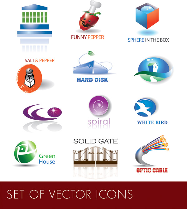 free vector A number of practical icon vector